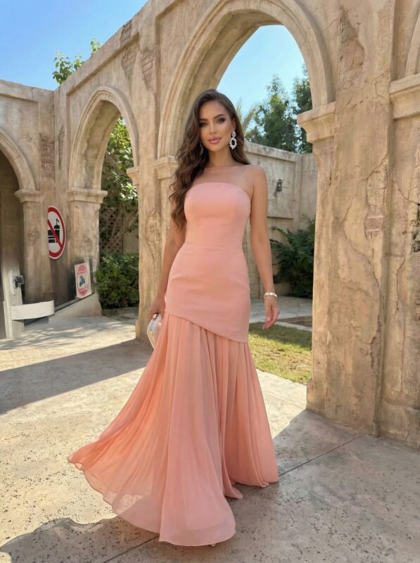 Вечернее платье 2в1 Сандра с шифоновой юбкой